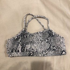 Snakeskin Muscle Sisters Sports Bra (M, but fits like XS/S)
